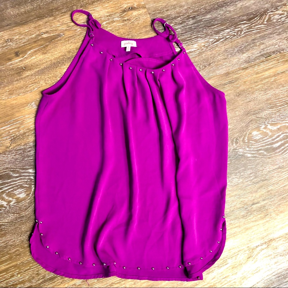 Pixley Stitch Fix Sleeveless Strappy Studded Womens Top Size Small